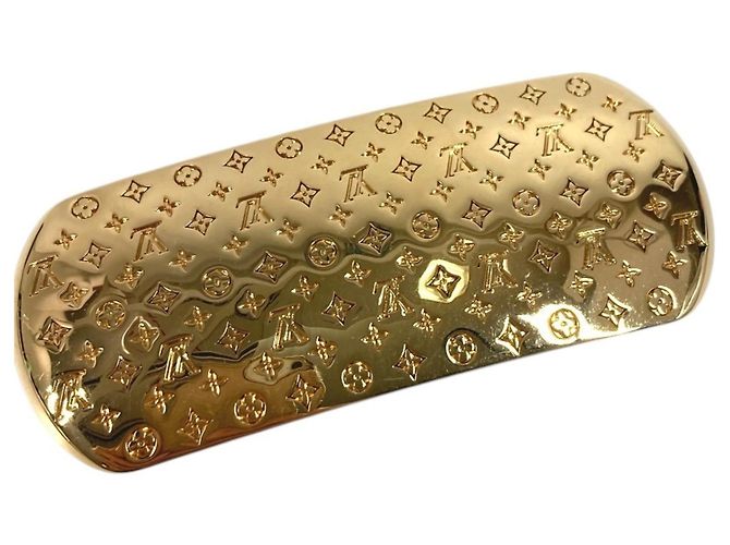 Accessorio per capelli Barrette in metallo dorato Louis Vuitton D'oro