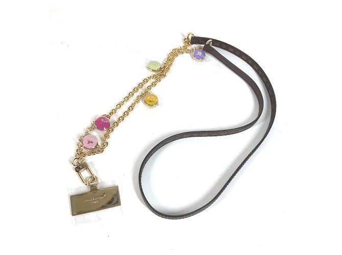 Louis Vuitton Monogram Phone Strap Brown Multiple colors