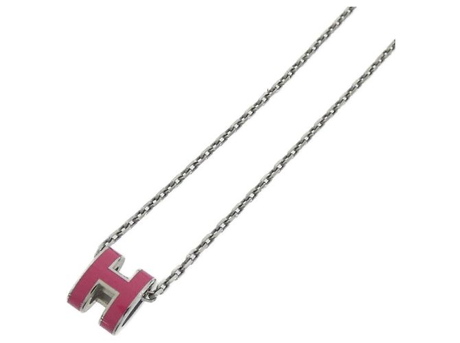 Colar Pop H MINI 147992FP Hermès Prata Rosa 