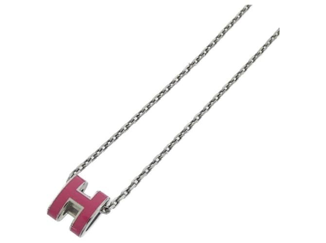 Hermès Hermes Pop H MINI 147992FP Necklace Silvery Pink 