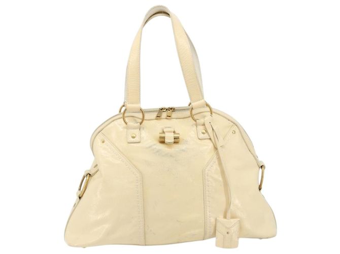 Saint Laurent Muse Shoulder Leather Small Blanc