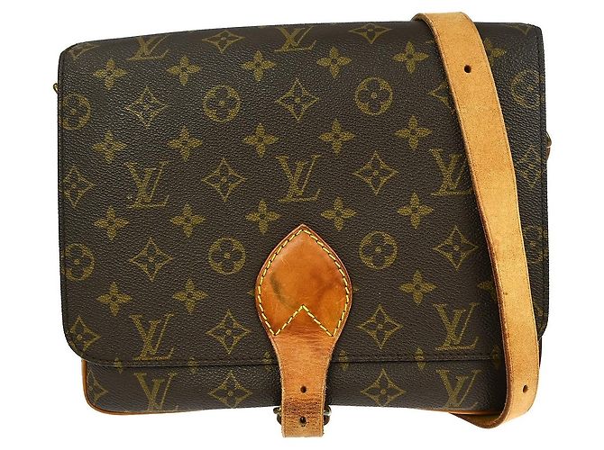 Bolso Louis Vuitton Cartouchiere Monogram Canvas GM Castaño
