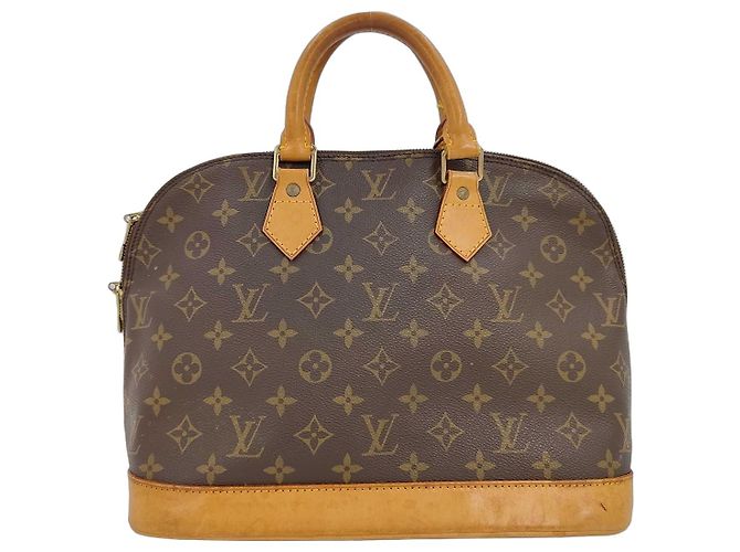 Sac à main Louis Vuitton Alma Monogram Canvas PM Marron