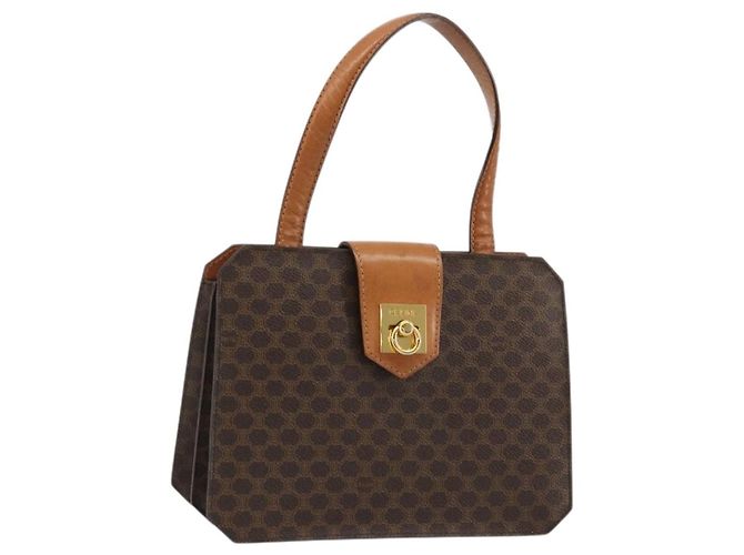 Céline Celine Vintage Macadam Canvas Marrone