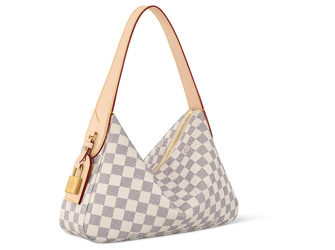 Louis Vuitton Damier Azur Slouchy PM Handbag Damier ebene