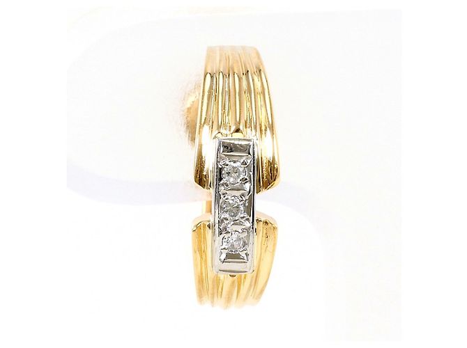 Autre Marque Orecchino singolo in platino PT900 e oro giallo 18K D'oro