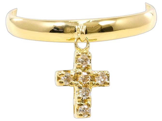 Autre Marque 18K Gelbgold Diamantring Golden