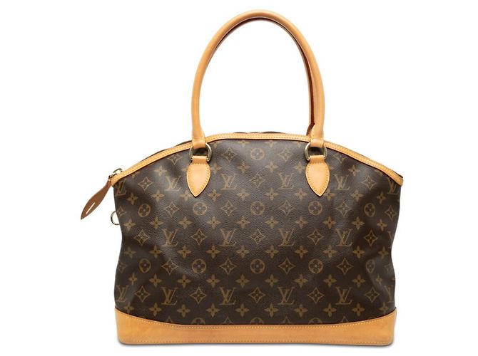 Sac cabas horizontal Louis Vuitton Monogram Lockit Marron