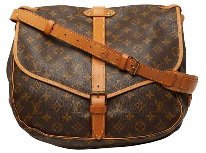 Bolsa Transversal Louis Vuitton Monogram Saumur 35 Marrom