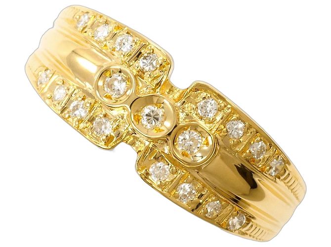 Autre Marque 18K Gelbgold-Ring mit Diamant Golden