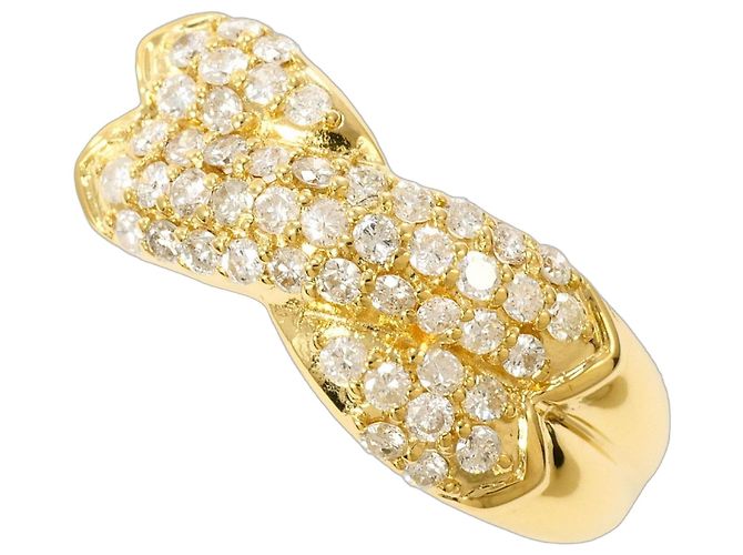 Autre Marque 18K Gelbgold-Ring mit Diamant Golden