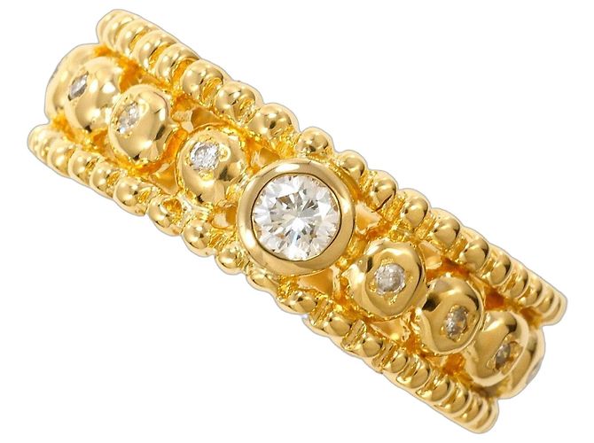 Autre Marque 18K Gelbgold Diamantring Golden