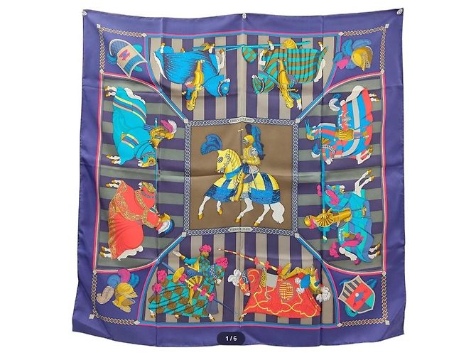 Hermès Hermes Carré 90 Seta multicolore 90 x 90