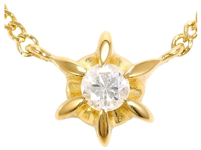 Autre Marque Collar de oro amarillo de 18K con diamante Dorado
