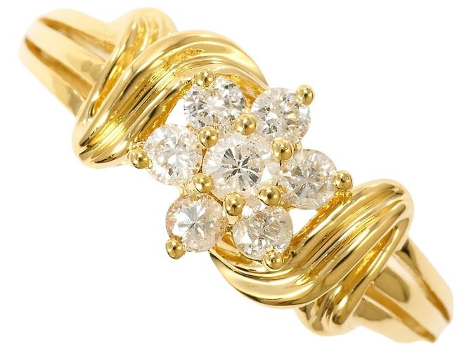 Autre Marque 18K Gelbgold Diamantring Golden