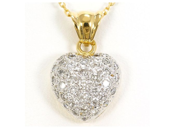 Autre Marque 18K Goldhalskette mit Diamant Golden