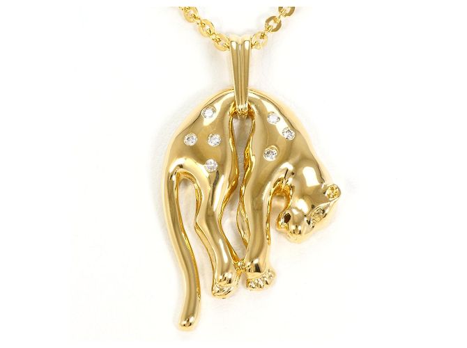 Autre Marque 18K Gelbgoldhalskette mit Diamant Golden