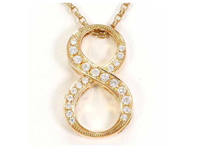 Autre Marque 18K Roségoldhalskette mit Diamant Golden