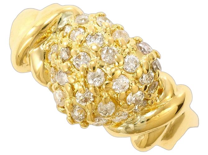 Autre Marque 18K Gelbgold-Ring mit Diamant Golden