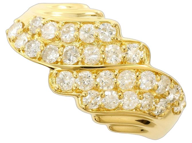 Autre Marque 18K Gelbgold-Ring mit Diamant Golden