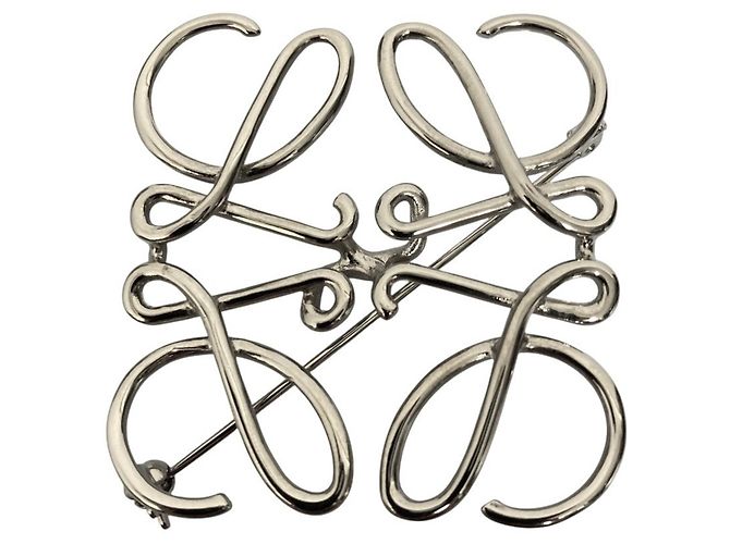 Broche Anagrama Loewe Plateado Plata