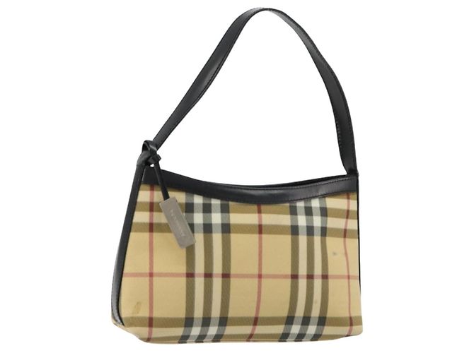 Borsa a Spalla BURBERRY Nova Check PVC Beige Auth 182439