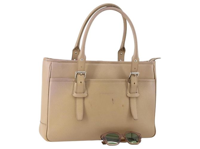 Borsa a tracolla BURBERRY Pelle plastica 2 Set Beige Marrone Auth BA13064
