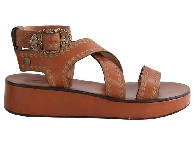 Isabel Marant Nuriee Gladiator Flatform Sandalen camel Kamel