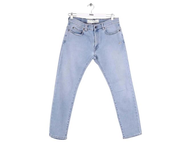Off White Vaqueros de corte recto azules