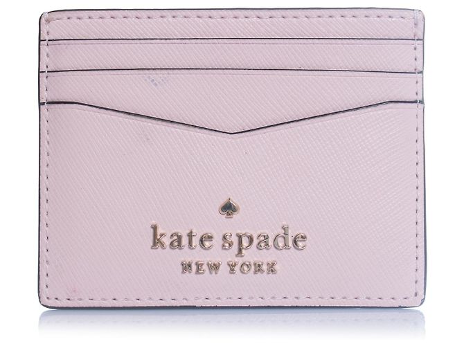 Kate Spade, porta-cartões de couro rosa