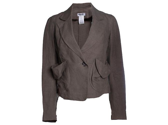 Sonia Rykiel, blazer de lin marrom