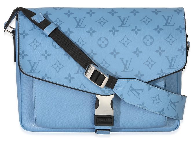 Louis Vuitton Blue Denim Taigarama Messengerama Bleu