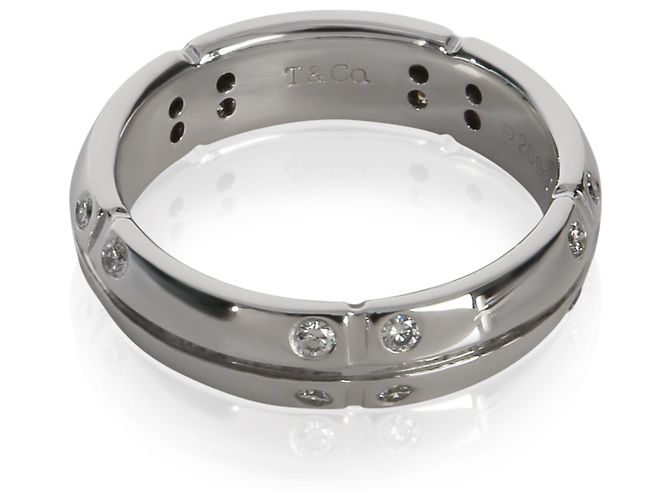 Aliança Streamerica em ouro branco e diamantes Tiffany & Co.