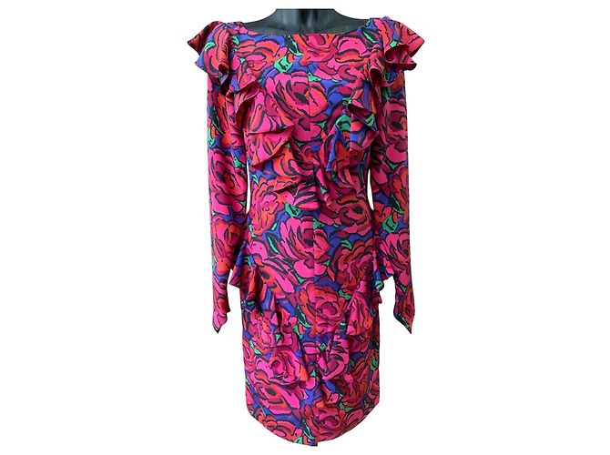 Balenciaga Kleid mit rosa Blumenmuster