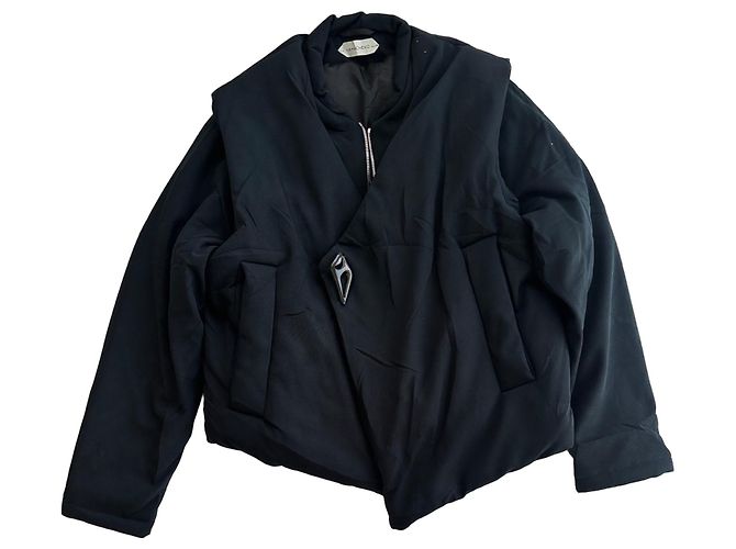 Chaqueta Bomber Asimétrica Namacheko Negra Negro