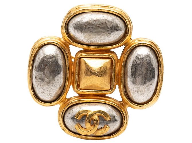 Spilla Vintage Chanel Coco Mark D'oro