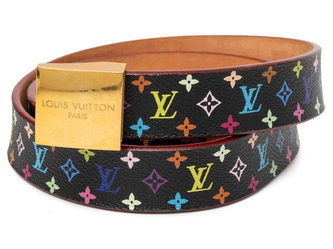 Louis Vuitton Monogram Multicolor Gürtel Schwarz Mehrfarben 