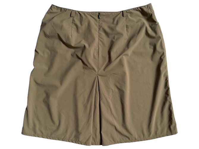 Prada Nylon Midi-Rock Beige