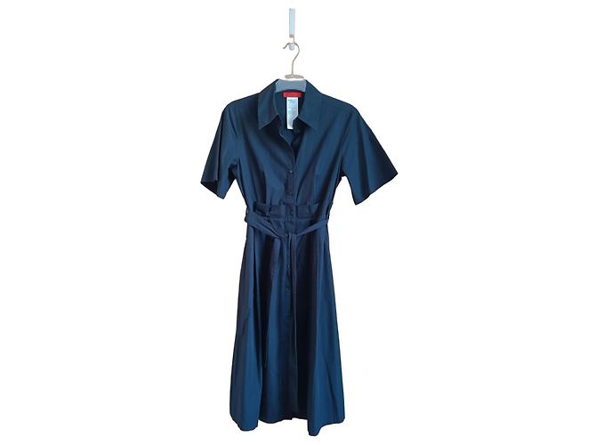 Autre Marque Max&Co Zeppa schwarzes Hemdblusenkleid aus Baumwolle