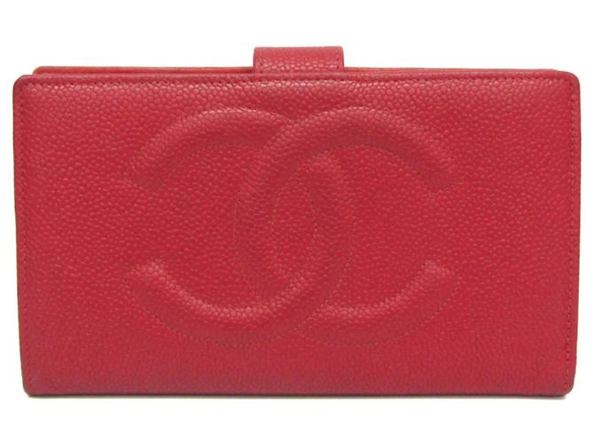 Cartera Chanel Timeless CC de piel de becerro Roja