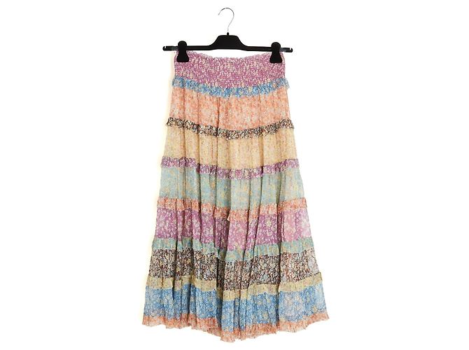 Zimmermann Saia Carnaby em Musseline de Seda com Babados