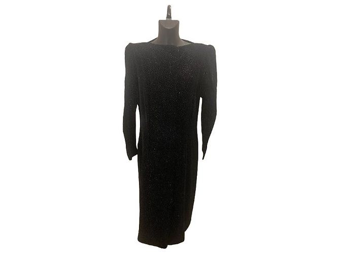 Abito nero Lanvin con strass