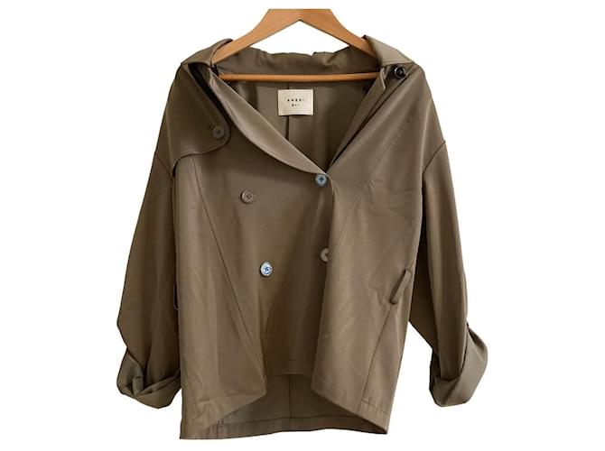 Autre Marque AMERI Trench-Jackenshirt Braun 