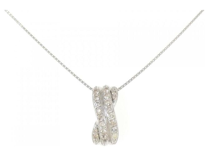 Autre Marque Collar de Diamante PT900 PT850 Plata