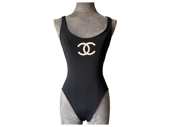 Costume intero Chanel logo CC Nero