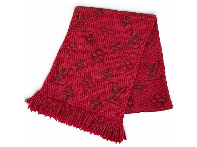 Louis Vuitton Ruby Red Wool Silk Stole