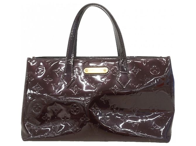 Borsa Louis Vuitton Vernis Wilshire PM Bordò