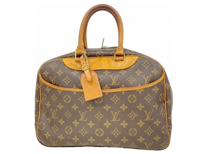 Louis Vuitton Monogram Deauville Handbag Brown