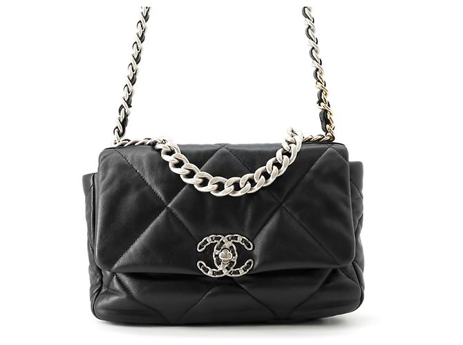 Borsa a Spalla con Catena Chanel CHANEL19 Nero