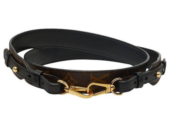 Louis Vuitton Monogram Shoulder Strap Brown Black